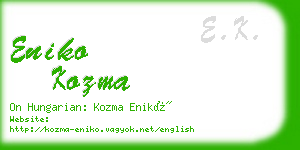 eniko kozma business card